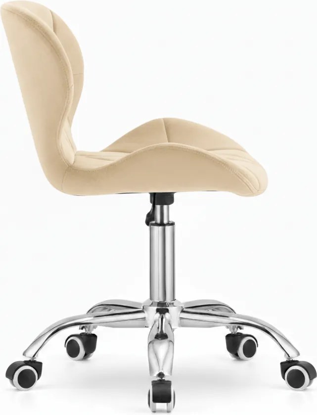 Krémové kancelárske kreslo AVOLA VELVET