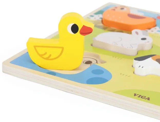 Puzzle na podložke Viga 44702 7 dielikov - farma