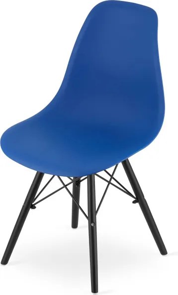 Set troch jedálenských stoličiek OSAKA modré (čierne nohy) (3ks)