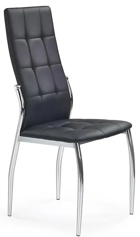 Stolička K209 kov/ekokoža čierna 43x54x101