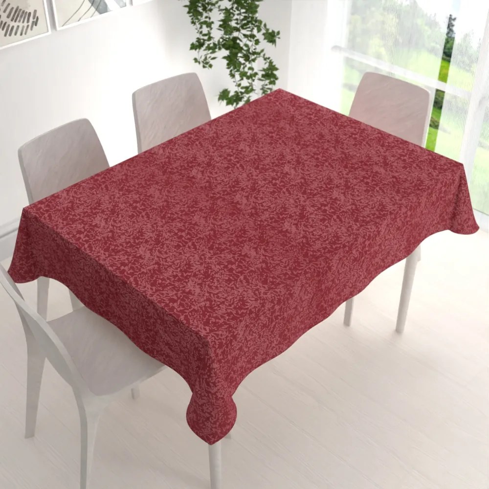 Biante Teflónový obdĺžnikový obrus TF-036 Venezia vínovo červený 140x200 cm
