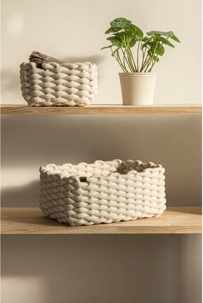 Látkový košík 35x25x14 cm Peach Skin M – Bigso