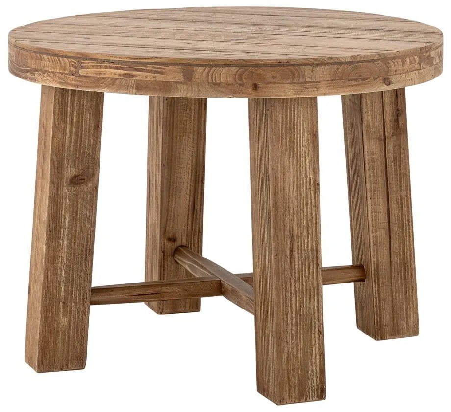 Okrúhly konferenčný stolík v dekore exotického dreva v tmavoprírodnej farbe ø 60 cm Emmett – Bloomingville