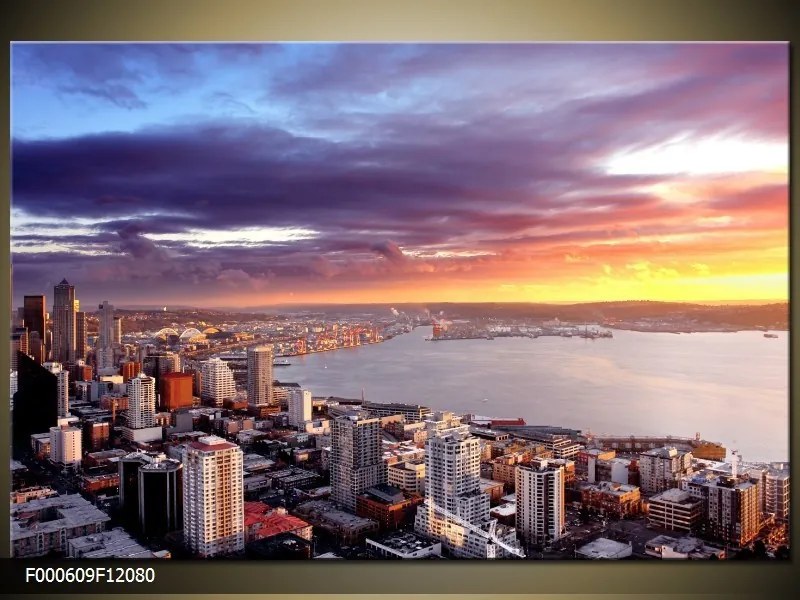 Obraz na plátne Panorama Seattle, Obdĺžnik 120x80cm 87,92 €