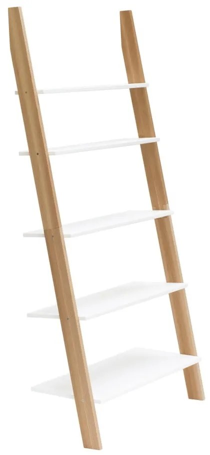 Biela rebríková polica Ragaba ASHME, šírka 85 cm