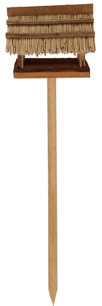 Zapichovacie kŕmidlo pre vtáky Lilly, 111x28,5x27 cm, drevo, hnedá
