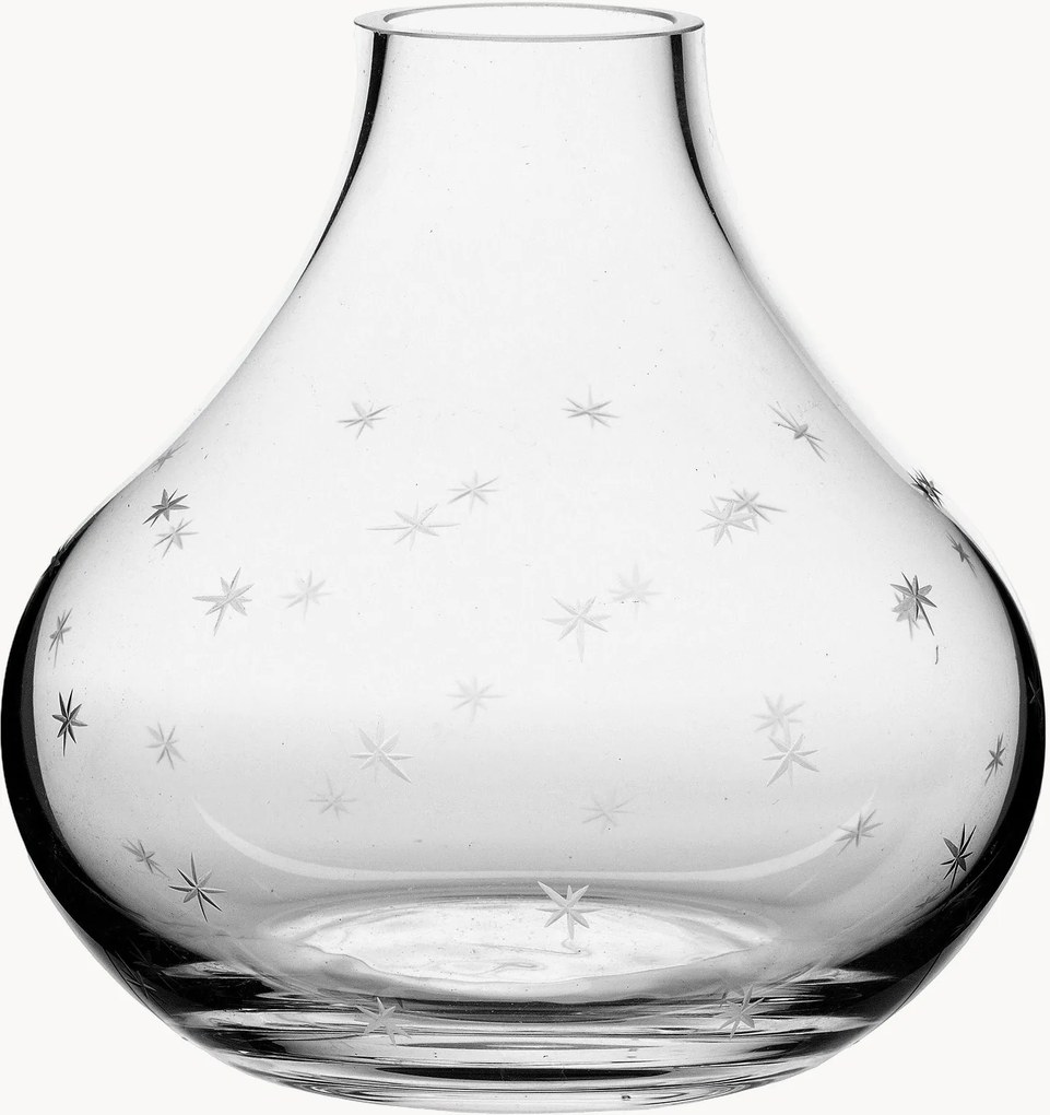 Ručne fúkaná krištáľová váza Stars, V 11 cm
