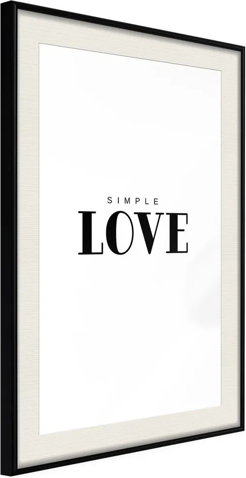 Plagát s jednoduchým nápisom - Simple Love