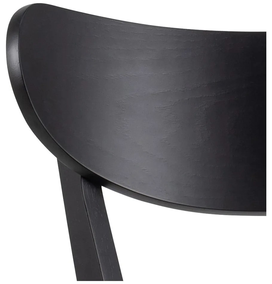 Čierne barové stoličky z kaučukového dreva v súprave 2 ks 105 cm Roxby – Actona