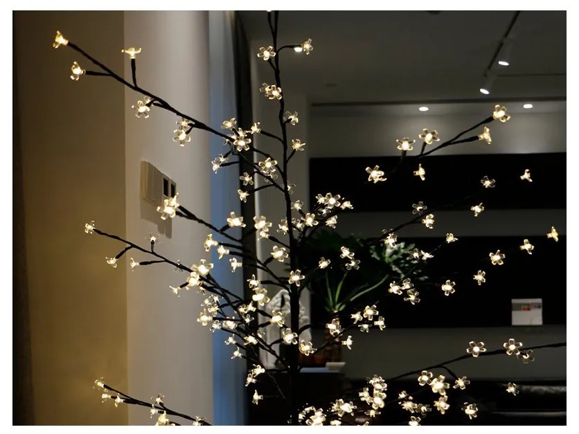 Supplies Ozdobný Vianočný stromček 160xLED 120 cm - čierna farba
