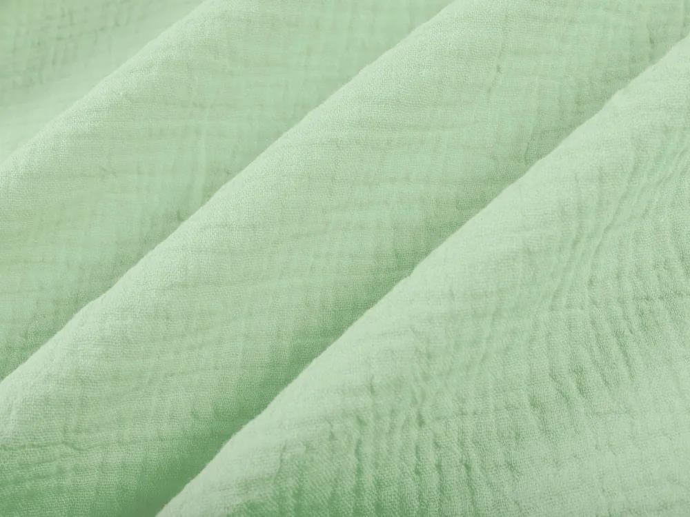 Biante Mušelínová obliečka na vankúš MSN-002 Pastelovo zelená 35 x 45 cm