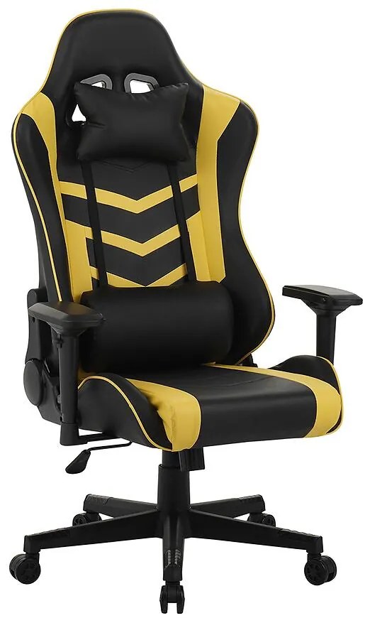 Kreslo pre Hráča Leander 8691 čierna/žltá