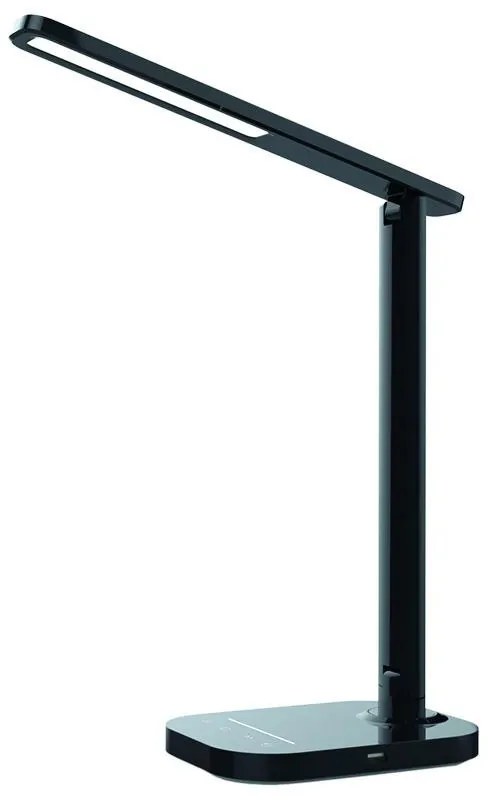 LED lampička KIARA čierna 7W stmievateľná s USB +nočné svetlo + časovač