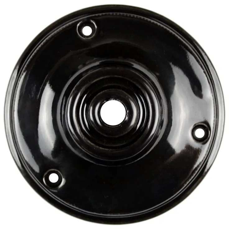 Elhard Stropná krytka pre luster Retro Keramik, 105x30mm, čierna KP3100B