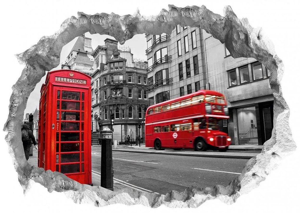 Wandtattoo Fototapeta 3D kámen Londýn lepící |Nálepka na zeď|