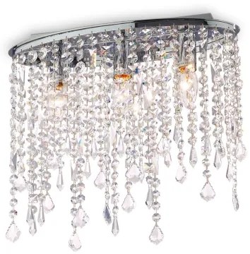 Ideal Lux - Krištáľové stropné svietidlo RAIN 3xE14/40W/230V lesklý chróm