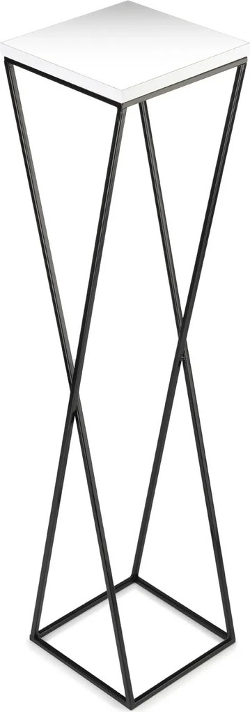 STOJAN NA KVETINÁČ LOFT6 100X24X24 CM ČIERNA/BIELA