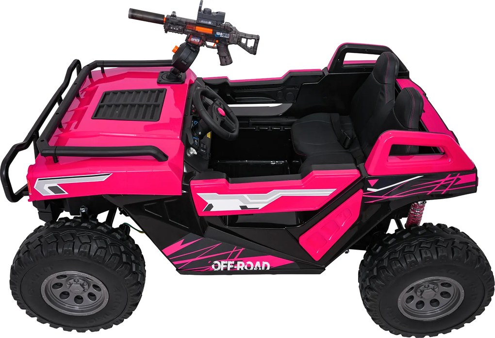 Ramiz Elektrická bugina PROSPECTOR STRONG pre deti ružová + pohon 4x4 + diaľkové ovládanie