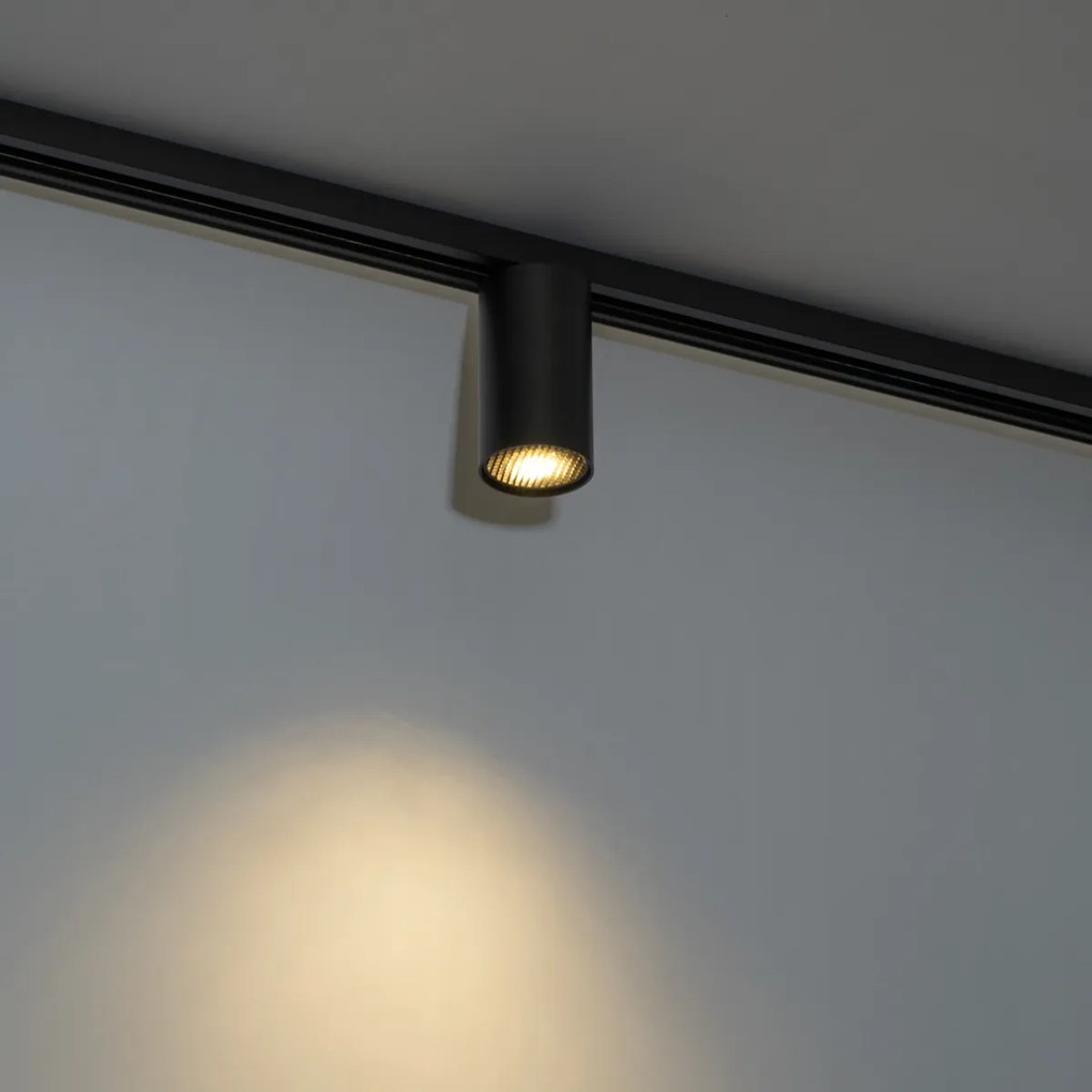 Moderný čierny reflektor pre 1-fázový koľajnicový systém GU10 35 mm - Iconic Ruby Honey