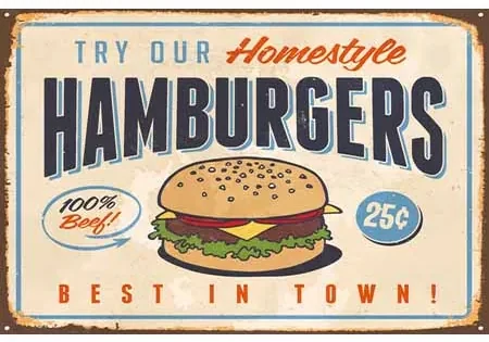 Ceduľa Hamburgers