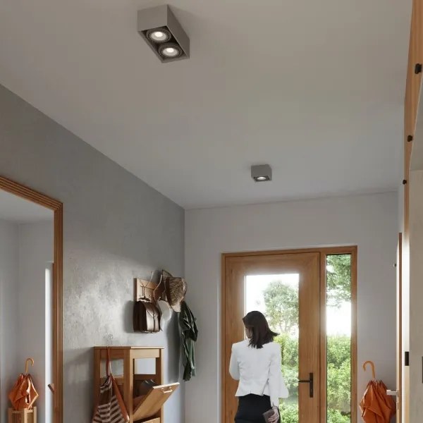 Sollux SL.0884 - Stropné svietidlo QUATRO 2xGU10/40W/230V betón