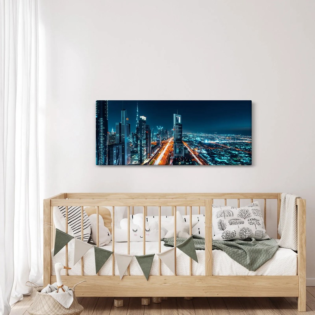 Obraz - Dubajská noc (120x50 cm)