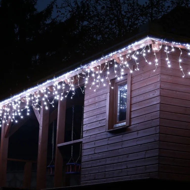 VOLTRONIC svetelný dážď 10 m, 400 LED, studená biela