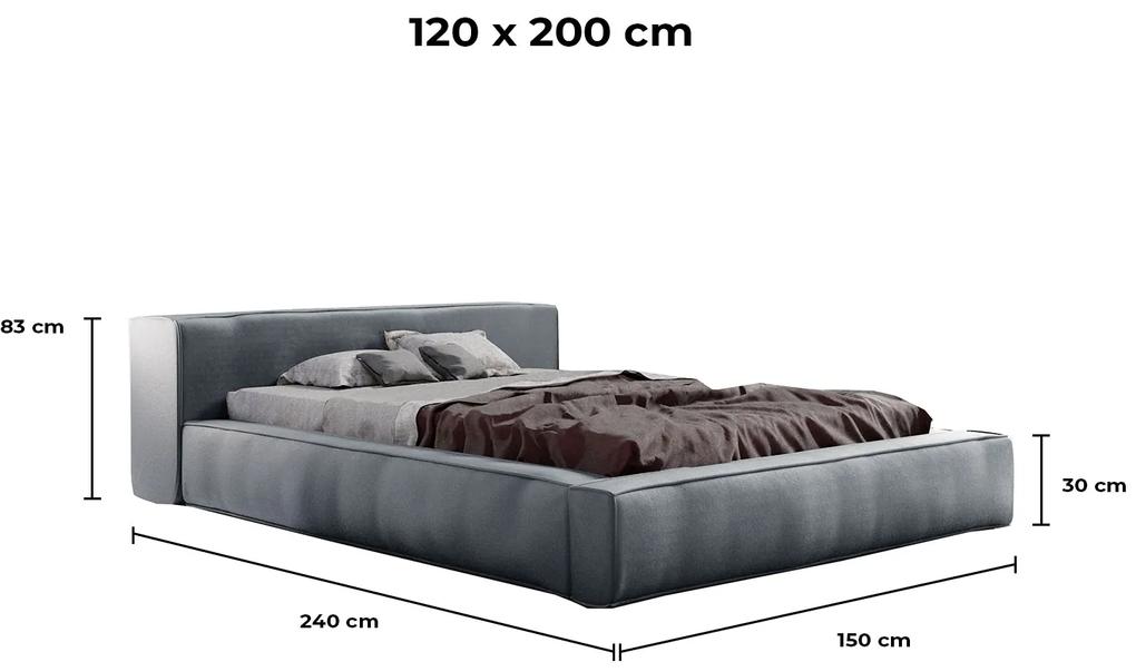 Minimalistická čalúnená posteľ GIULIA ROZMER: 120 x 200 cm