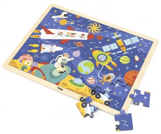 Puzzle na podstavci Viga 44586 48 dielikov - spoznávanie vesmíru