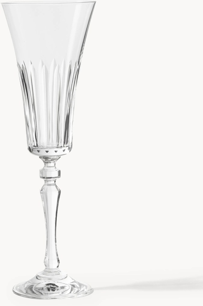 Krištáľové poháre na šampanské Alessio, 4 ks