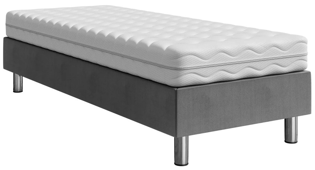 Čalúnená jednolôžková posteľ Estelle B, Dostupné poťahy: ekokoža Soft 017 (biela), Rozmer postele: 80x200