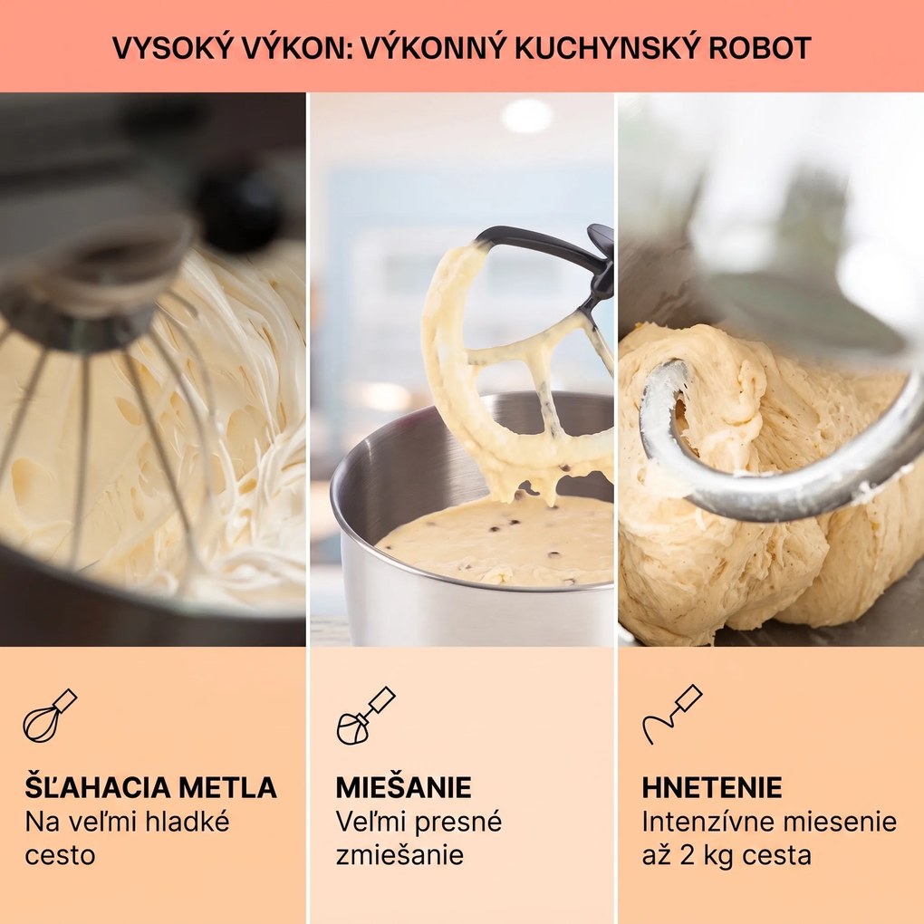 Klarstein Bella Elegance, kuchynský robot, 1800 W, 1,7 PS, 6 stupňov, 5 l