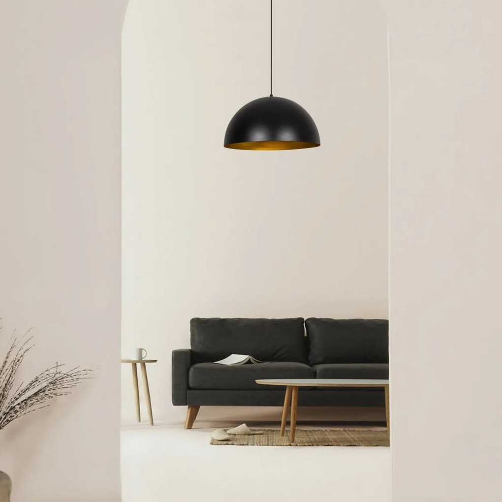 Závesný lustr Mini Sivani - MR - 723, čierna-zlatá
