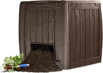 KETER DECO COMPOSTER WITH BASE 340 L hnedý (231600) - plastový záhradný kompostér