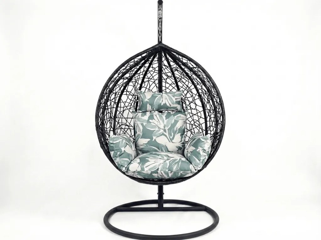 Vankúš do závesného kresla KOKON, zeleno-biely