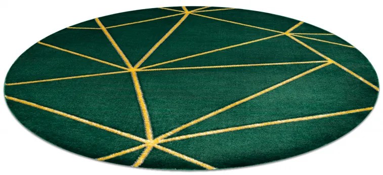 Koberec okrúhly EMERALD exkluzív 1013 glamour, zeleno / zlatý