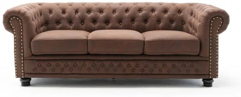 Sofa Chesterfield II 3-miestna 210cm vintage hnedá »