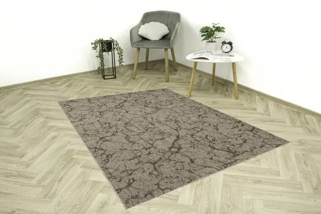 Metrážny koberec Marble 90 mramor, hnedý / béžový