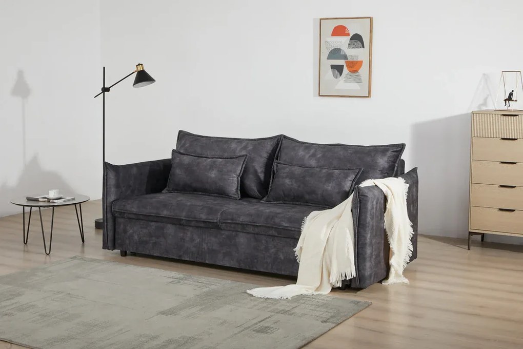 Rozkladacia pohovka APARTMENT 215 cm velvet sivá