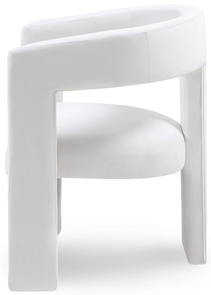 Designové křeslo LORY samet světle béžové