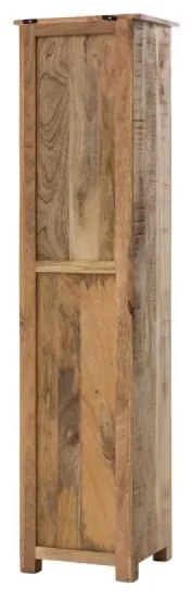 furniture-nabytek.cz - Masívna kúpeľňová vysoká skrinka Pune z mangového dreva, lakovaná, viacfarebná – 43×35×180 cm