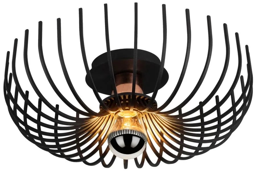 Čierne stropné svietidlo s kovovým tienidlom ø 36 cm Aspendos – Opviq lights