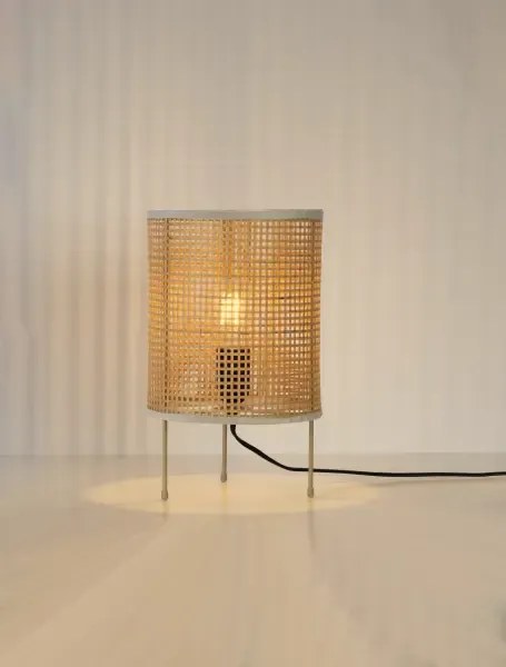 Dizajnová stolová lampa Canto prírodná