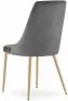 Set 2 stoličiek IMOLA - sivý zamat / nohy vo farbe dreva