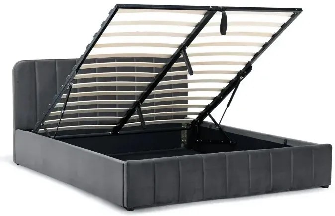 Posteľ AVENA 140 tm. šedá