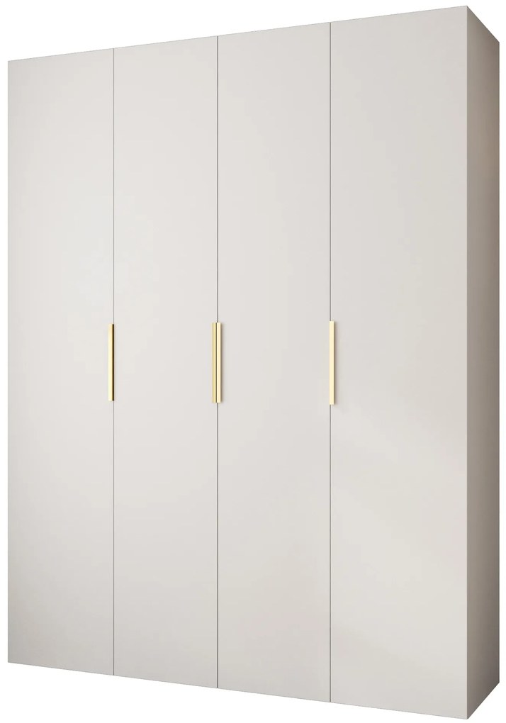 Šatníková skriňa 190 cm Carmela 40-4 (biela + zlatá). Akcia -20%. Vlastná spoľahlivá doprava až k Vám domov. 1126670
