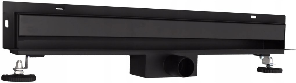 Sprchový žľab do steny MEXEN FLAT WALL 2v1 - čierny matný, 1730060