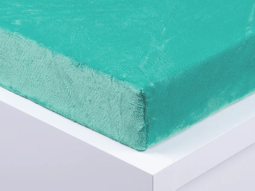 XPOSE® Mikroplyšová plachta Exclusive - svetlo tyrkysová 120x200 cm