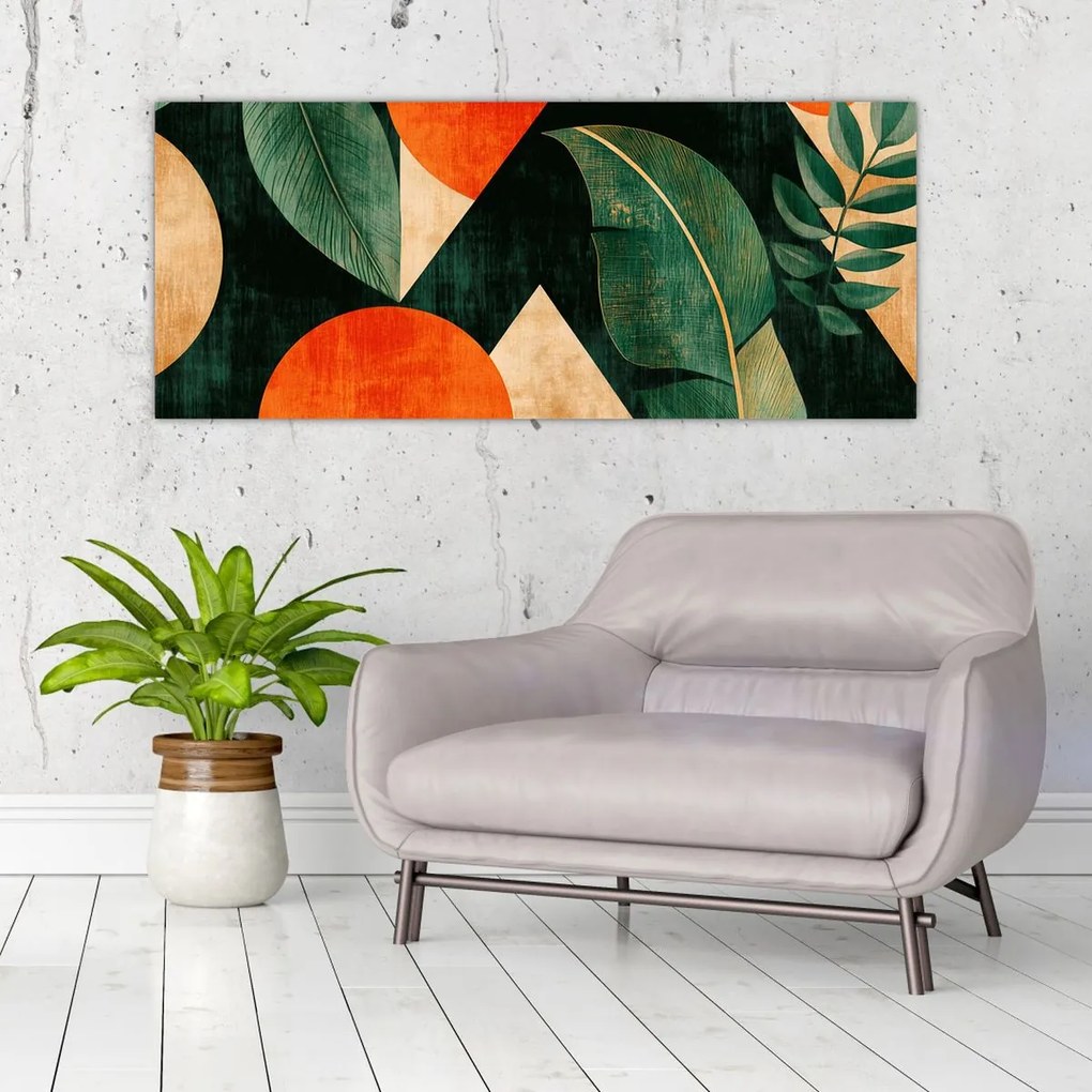 Obraz - Geometrické prírodné motívy II. (120x50 cm)