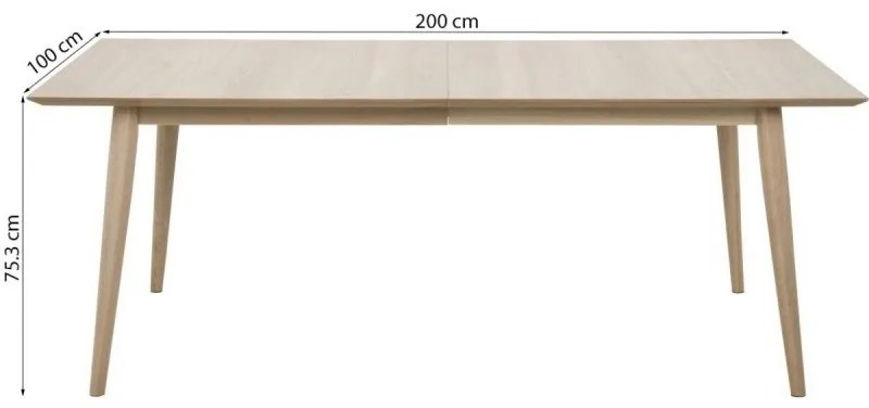 Jídelní rozkládací stůl Century 200 cm bělený dub